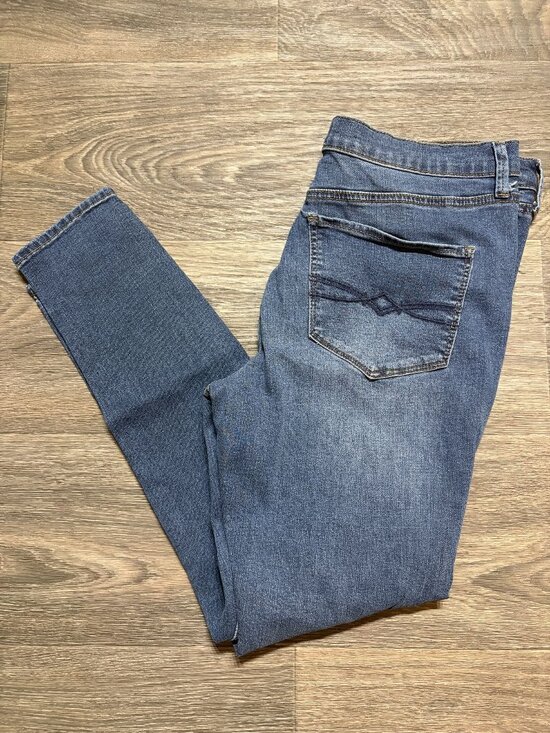 Mudd Denim - Mudd Juniors High Rise Distressed Stretch Skinny Jeans 15 Medium Wash Denim